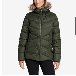 NWT Eddie Bauer Classic Hooded Jacket - Capers (Dark Loden)